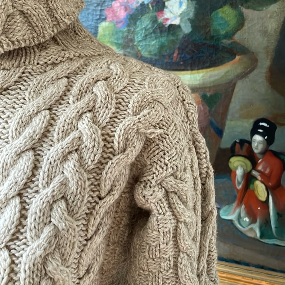 Vintage Irish Cable Knit Sweater - Picture 2 of 3